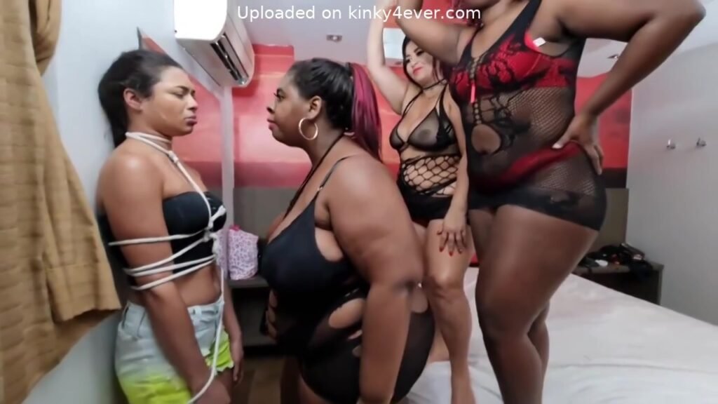 Chubby And Bbw Brazilian Girls Spitting On A Slave For You
