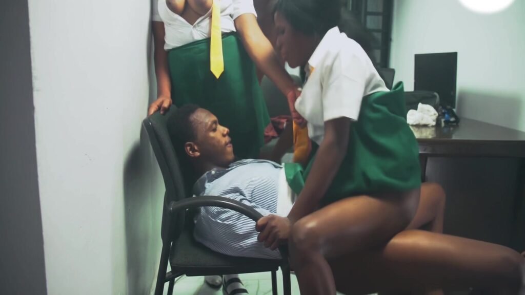 The Class Prefect Caught The Senior Prefect Under The Head Teachers Table, Making Him Moan Like A Cow, Watch And See What She Did Next… ( 1) 18 Min