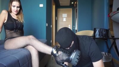 Femdom Chick Slaping Hard Her Slave